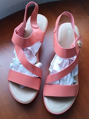 Patrizia Spring Step Asymadade Women's Coral Sandals, Size 40/US9